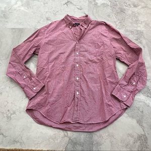 J.‎ Crew Mini Check Button Down Long Sleeve Shirt Size XL